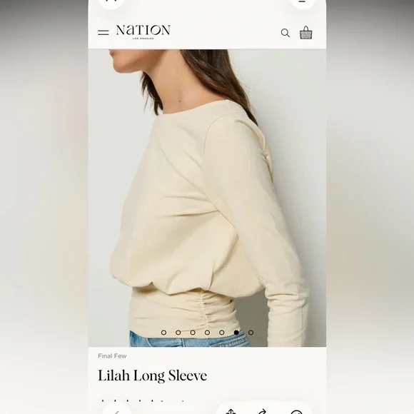 Nation LA Lilah Boat neck top size L - Picture 5 of 5